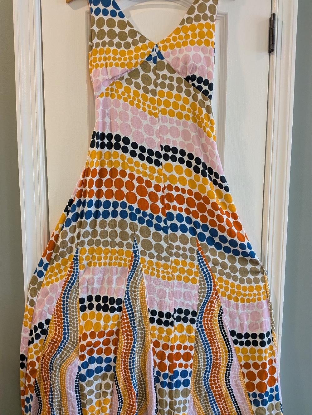 Anthropologie The Odells Dot-Printed Maxi Dress Polka Dot Maximalism Size XSP - Picture 6 of 16